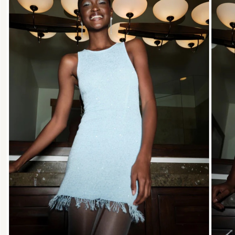 Asta Resort Blue Sequin Dress